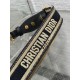 Replica Dior Adjustable Shoulder Strap with Ring Embroidery Black Fake
