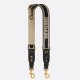 Replica Dior Adjustable Shoulder Strap with Ring Embroidery Black Fake