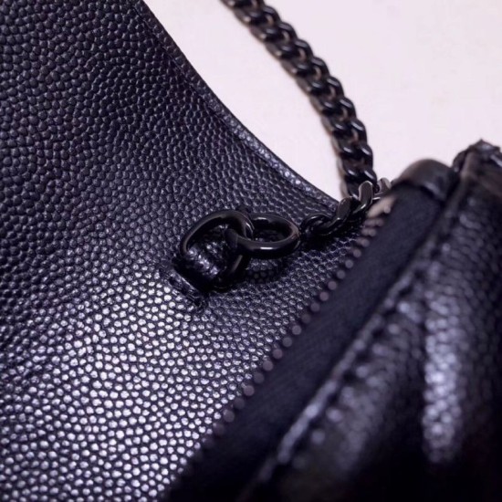 Replica YSL Saint Laurent WOC Envelope Chain Wallet All Black Fake