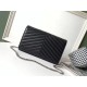 Replica YSL Saint Laurent WOC Monogram Chain Wallet Noir Fake