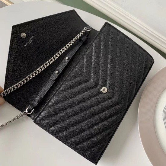 Replica YSL Saint Laurent WOC Monogram Chain Wallet Noir Fake
