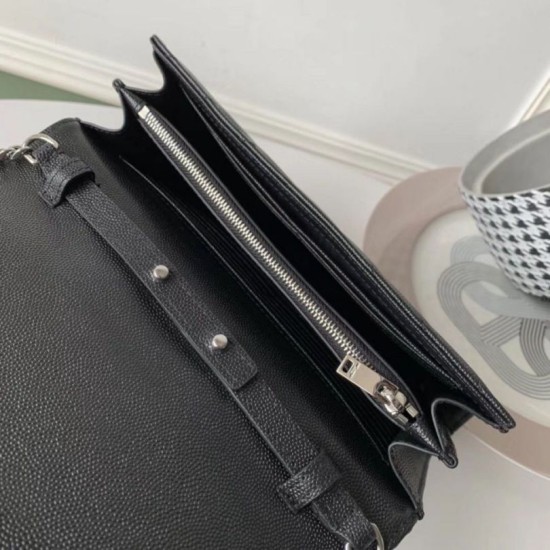 Replica YSL Saint Laurent WOC Monogram Chain Wallet Noir Fake