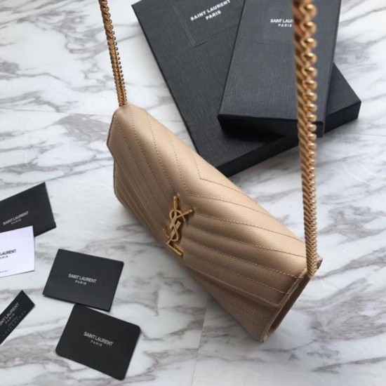Replica YSL Saint Laurent WOC Monogram Chain Wallet Poudre Fake