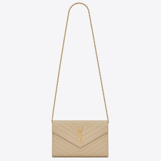 Replica YSL Saint Laurent WOC Monogram Chain Wallet Poudre Fake