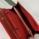 Replica YSL Saint Laurent WOC Monogram Chain Wallet Red Fake