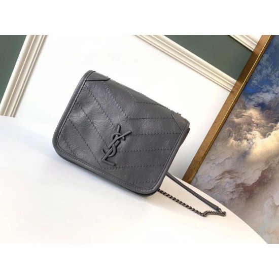 Replica YSL Saint Laurent WOC Niki Chain Wallet Storm Crinkled Fake Replica YSL Saint Laurent WOC Niki Chain Wallet Storm Crinkled Fake