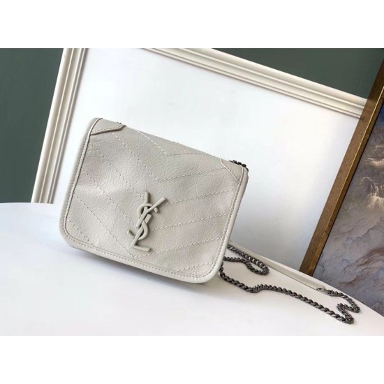 Replica YSL Saint Laurent WOC Niki Chain Wallet White Crinkled Fake Replica YSL Saint Laurent WOC Niki Chain Wallet White Crinkled Fake