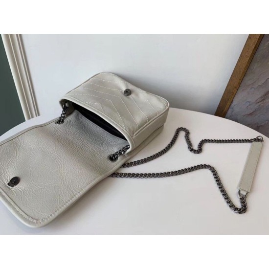 Replica YSL Saint Laurent WOC Niki Chain Wallet White Crinkled Fake Replica YSL Saint Laurent WOC Niki Chain Wallet White Crinkled Fake