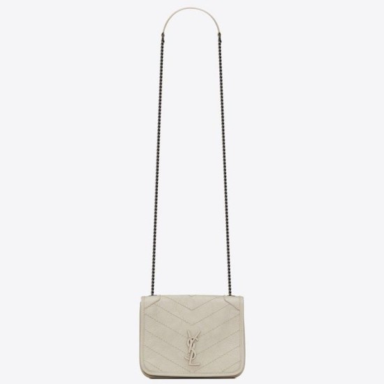 Replica YSL Saint Laurent WOC Niki Chain Wallet White Crinkled Fake Replica YSL Saint Laurent WOC Niki Chain Wallet White Crinkled Fake