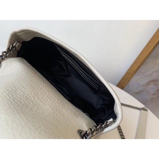 Replica YSL Saint Laurent WOC Niki Chain Wallet White Crinkled Fake Replica YSL Saint Laurent WOC Niki Chain Wallet White Crinkled Fake
