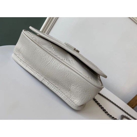 Replica YSL Saint Laurent WOC Niki Chain Wallet White Crinkled Fake Replica YSL Saint Laurent WOC Niki Chain Wallet White Crinkled Fake