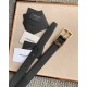 Replica YSL Saint Laurent New Cassandre Buckle Belt 30MM Black Fake