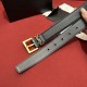 Replica YSL Saint Laurent Cassandre Square Buckle Belt 20MM Black Fake