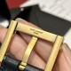 Replica YSL Saint Laurent Cassandre Square Buckle Belt 20MM Black Fake