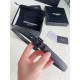Replica YSL Saint Laurent Cassandre Square Buckle Belt 20MM All Black Fake