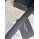 Replica YSL Saint Laurent Cassandre Square Buckle Belt 20MM All Black Fake