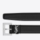 Replica YSL Saint Laurent Cassandre Square Buckle Belt 20MM Noir Fake