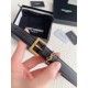 Replica YSL Saint Laurent Cassandre Square Buckle Belt 20MM Black Fake