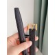 Replica YSL Saint Laurent Cassandre Square Buckle Belt 20MM Black Fake
