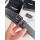 Replica YSL Saint Laurent Cassandre Square Buckle Belt 30MM All Black Fake