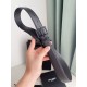 Replica YSL Saint Laurent Cassandre Square Buckle Belt 30MM All Black Fake