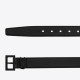 Replica YSL Saint Laurent Cassandre Square Buckle Belt 30MM All Black Fake