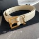 Replica YSL Saint Laurent Cassandre Square Buckle Belt 30MM White Fake