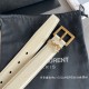 Replica YSL Saint Laurent Cassandre Square Buckle Belt 30MM White Fake