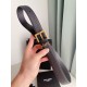 Replica YSL Saint Laurent Cassandre Square Buckle Belt 30MM Black Fake