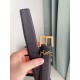 Replica YSL Saint Laurent Cassandre Square Buckle Belt 30MM Black Fake