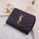 Replica YSL Saint Laurent Compact Zip Around Wallet Black Fake