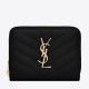 Replica YSL Saint Laurent Compact Zip Around Wallet Black Fake