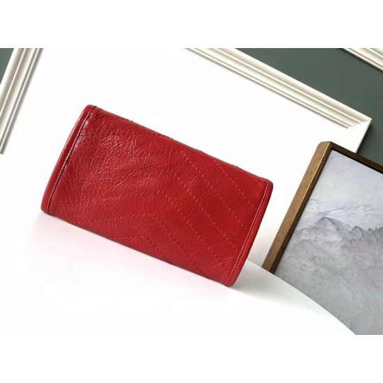Replica YSL Saint Laurent Niki Large Wallet Crinkled Vintage Red Fake Replica YSL Saint Laurent Niki Large Wallet Crinkled Vintage Red Fake