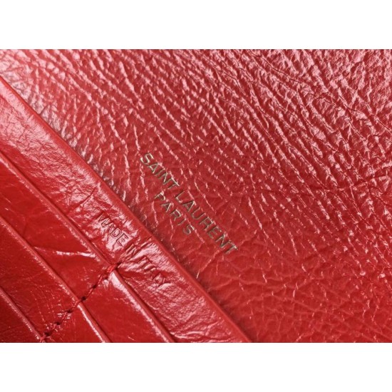 Replica YSL Saint Laurent Niki Large Wallet Crinkled Vintage Red Fake Replica YSL Saint Laurent Niki Large Wallet Crinkled Vintage Red Fake