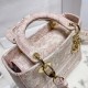 Replica Dior Medium Lady D-Lite Bag Toile de Jouy Embroidery Pink