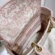 Replica Dior Medium Lady D-Lite Bag Toile de Jouy Embroidery Pink
