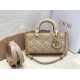 Replica Dior Small Lady D-Joy Dior Bag Cannage Apricot