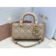 Replica Dior Small Lady D-Joy Dior Bag Cannage Apricot