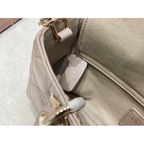 Replica Dior Small Lady D-Joy Dior Bag Cannage Apricot