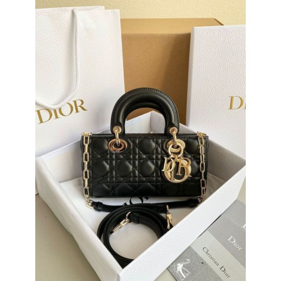 Replica Dior Small Lady D-Joy Dior Bag Cannage Black