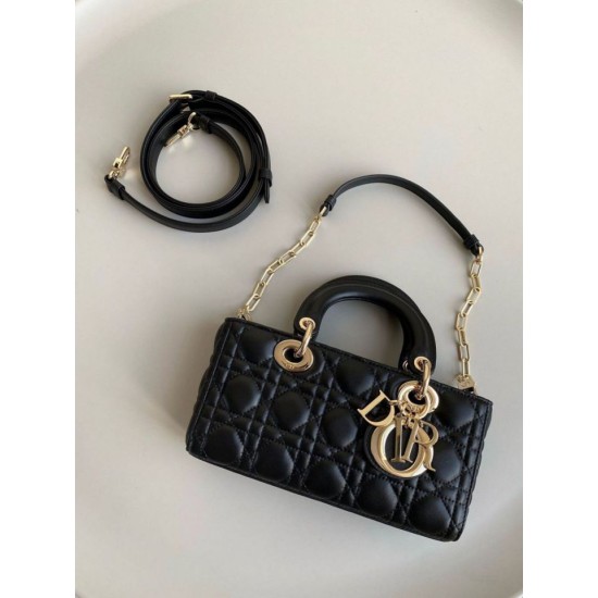 Replica Dior Small Lady D-Joy Dior Bag Cannage Black