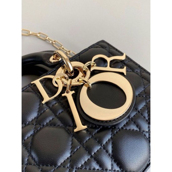 Replica Dior Small Lady D-Joy Dior Bag Cannage Black