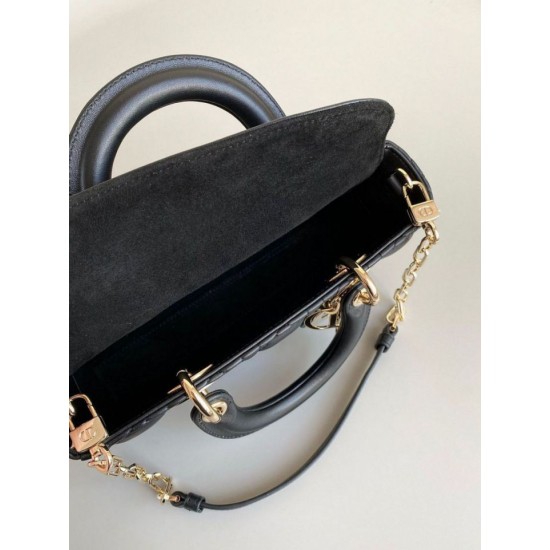 Replica Dior Small Lady D-Joy Dior Bag Cannage Black