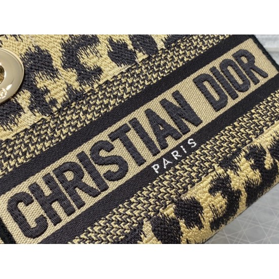 Replica Dior Mini Lady D-Lite Bag Multicolor Mizza Embroidery Beige