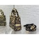 Replica Dior Mini Lady D-Lite Bag Multicolor Mizza Embroidery Beige