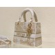Replica Dior Medium Lady D-Lite Bag Jardin d'Hiver Embroidery Gold