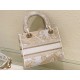 Replica Dior Medium Lady D-Lite Bag Jardin d'Hiver Embroidery Gold