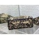 Replica Dior Medium Lady D-Lite Bag Toile de Jouy Embroidery Brown