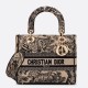 Replica Dior Medium Lady D-Lite Bag Toile de Jouy Embroidery Brown
