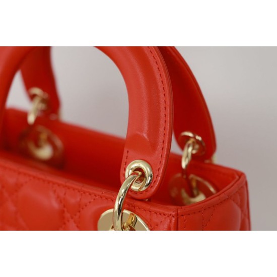Replica Dior Mini Lady Dior Bag Cannage Red